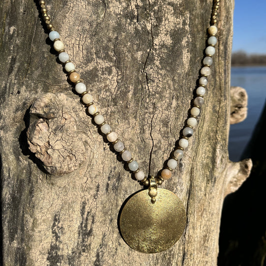 Halskette Eternity Spiral Amazonite