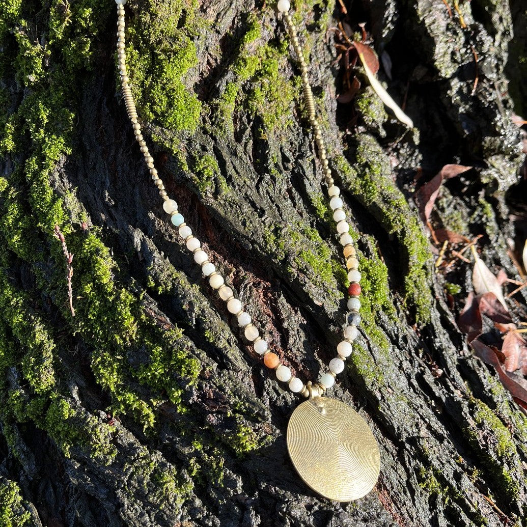 Halskette Eternity Spiral Amazonite