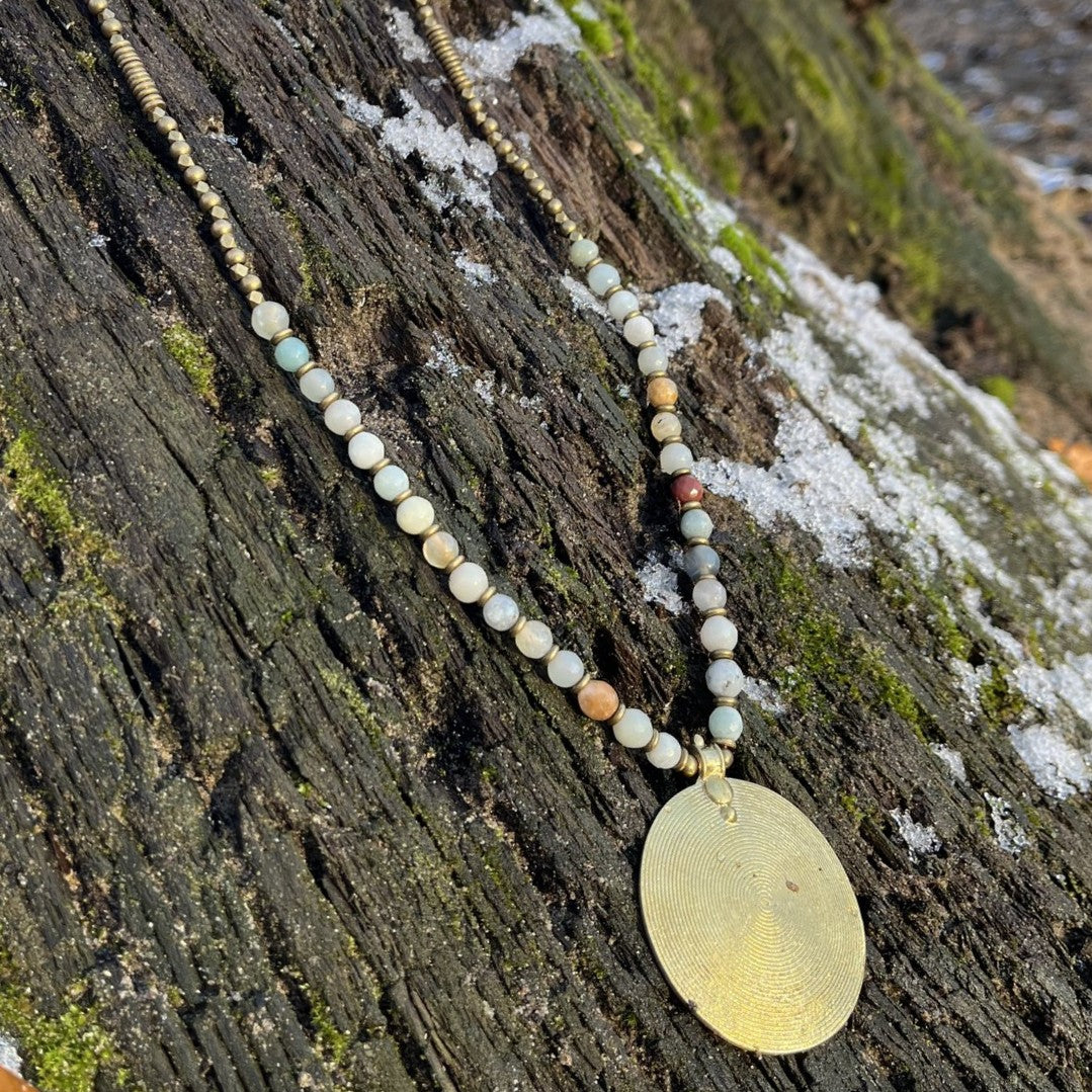 Halskette Eternity Spiral Amazonite