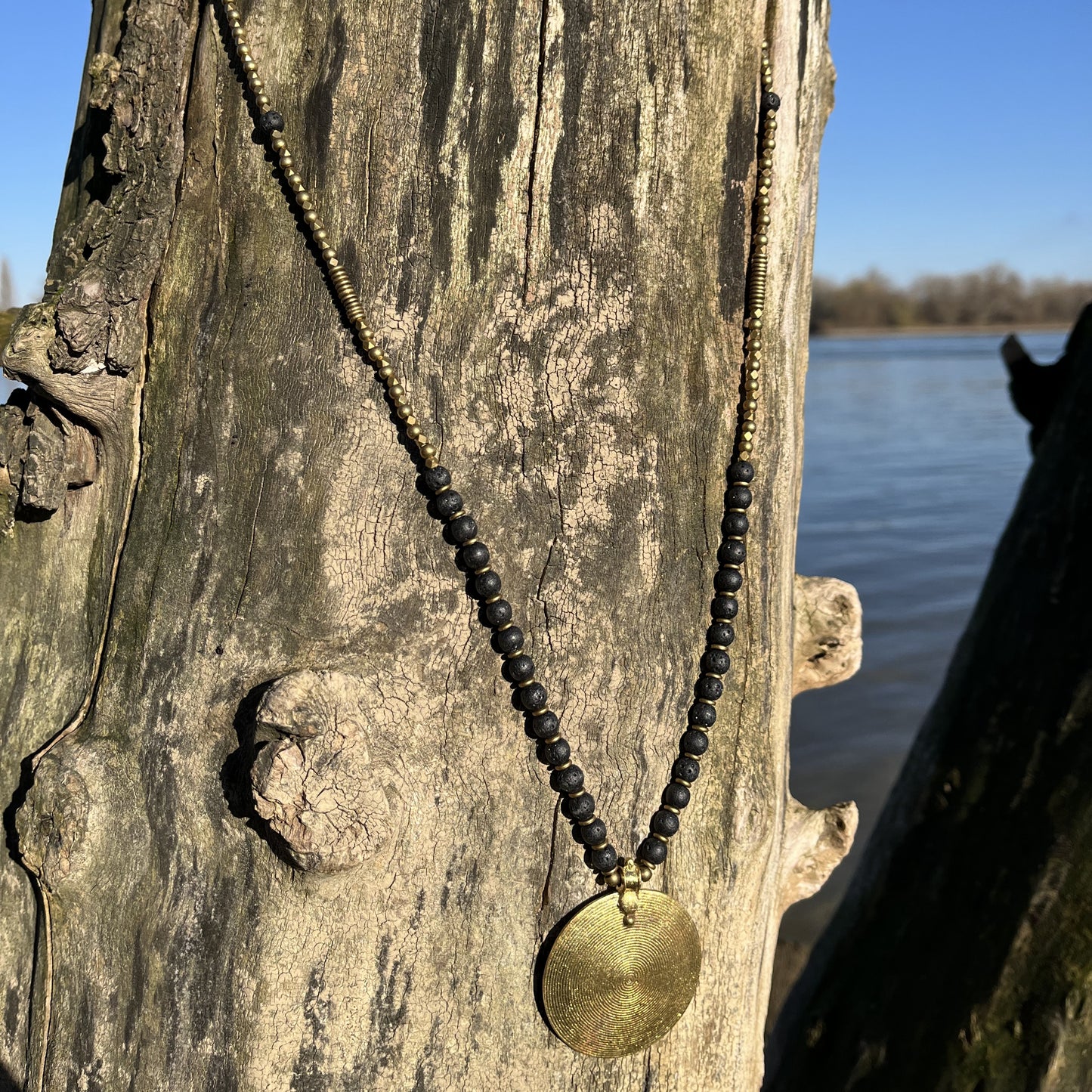 Halskette Eternity Spiral Lava