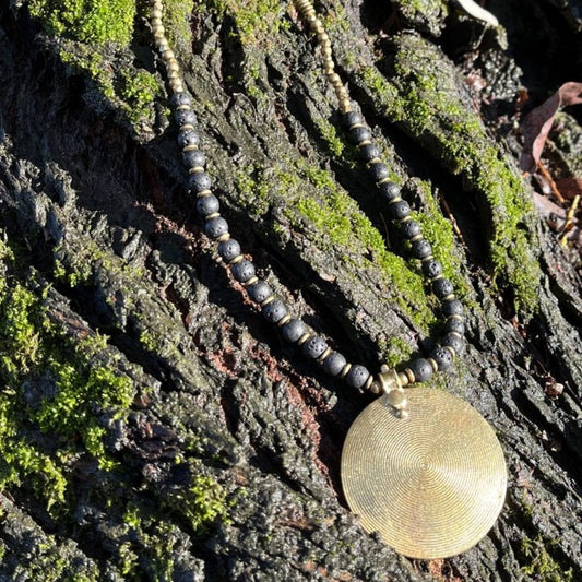 Halskette Eternity Spiral Lava