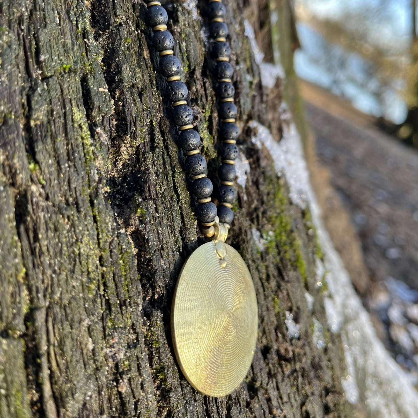 Halskette Eternity Spiral Lava