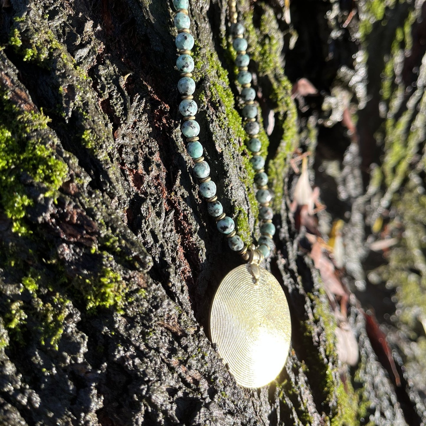 Halskette Eternity Spiral Türkis