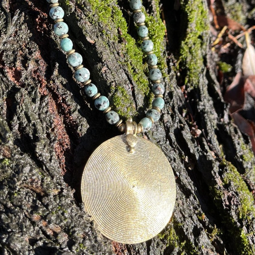 Halskette Eternity Spiral Türkis