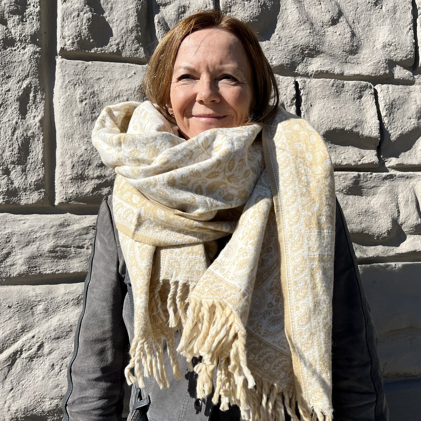 Winterschal XXL creme